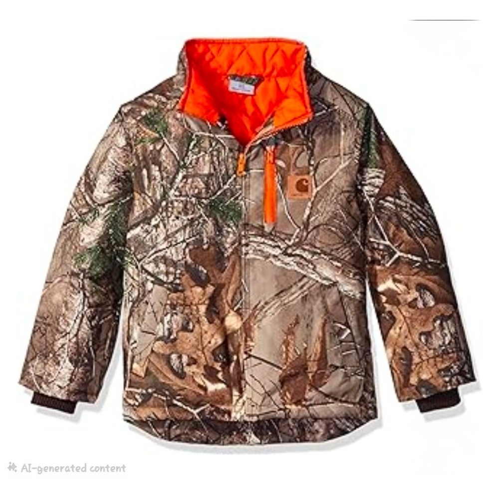 Carhartt Kids Realtree Xtra Camo Quilted Lining Full Zip Jacket Size L (14-16)